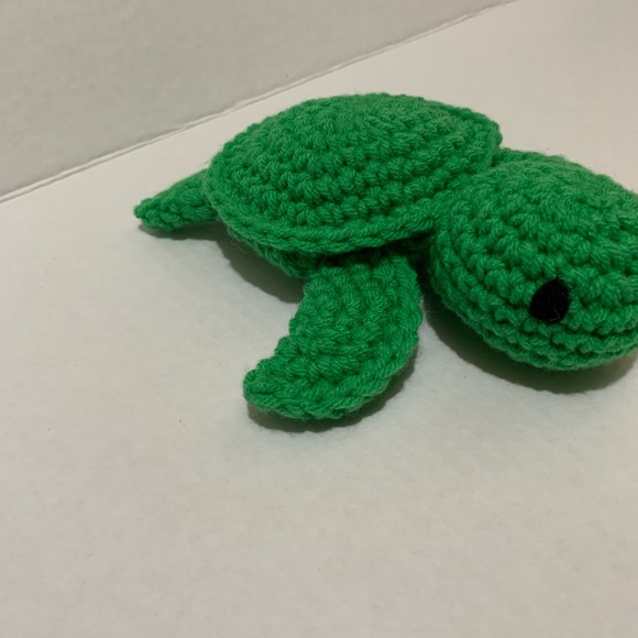 Nursery Decor Playroom Decor Stuffed Handmade Crocheted Sea Turtle - Picture 7 of 13
